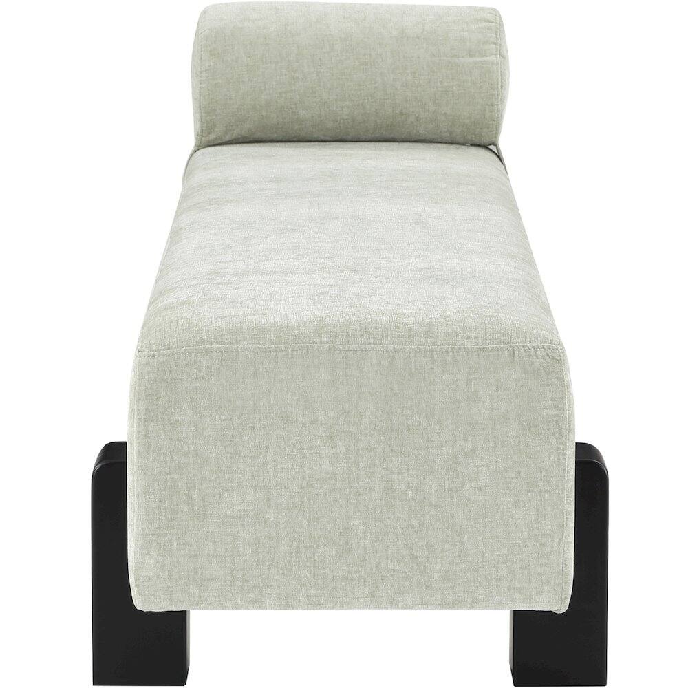 Alt View 4. Meridian Furniture - Edison Mint Green Chenille Fabric Bench - Blue.