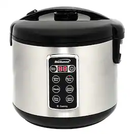Brentwood - 16 Cups 6 Function Smart Multi-Cooker Rice Cooker in Stainless Steel - Silver