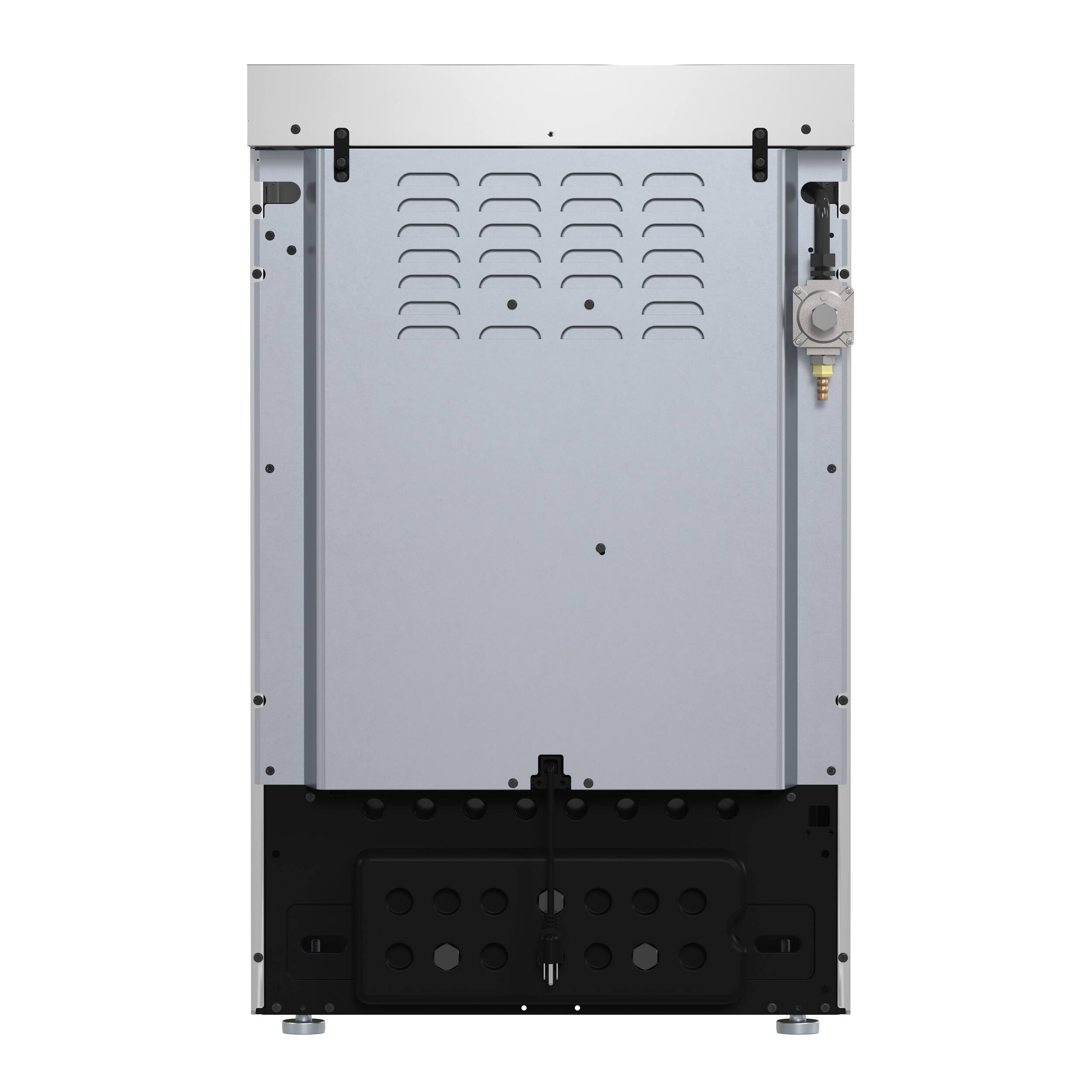 Back. Forno Appliances - Breno 2.3 Cu. Ft. Freestanding Gas Convection Range with Storage Drawer - Silver.