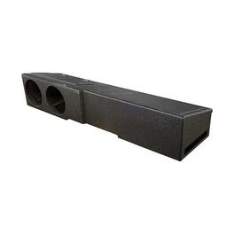 QPower - QBGMCFF07208 8 Inch Dual Port Subwoofer Box for GMC and Chevy Crew Cab - Charcoal Black