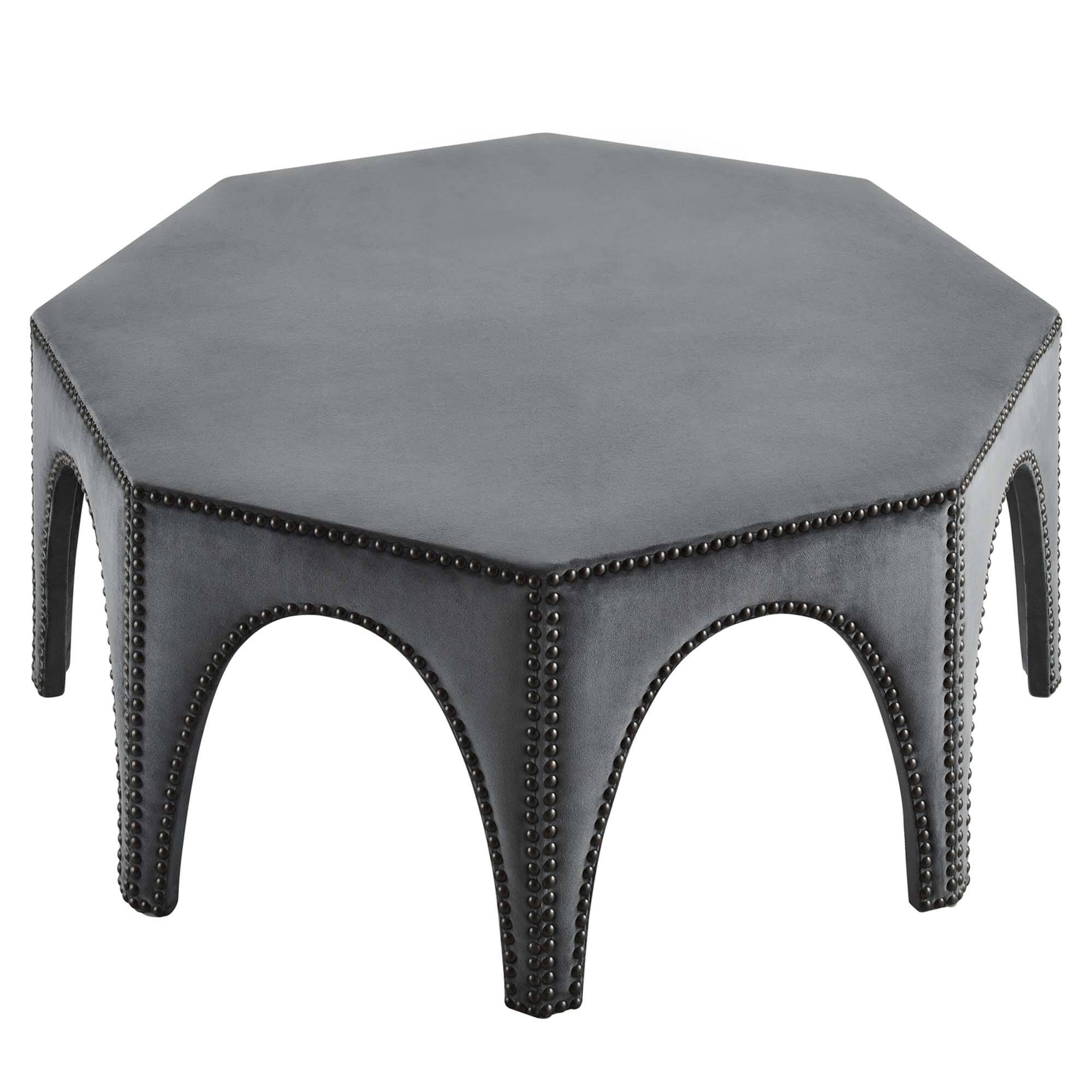 Alt View 3. Modway - Victory Performance Velvet Ottoman by Modway - EEI-5035-GRY.