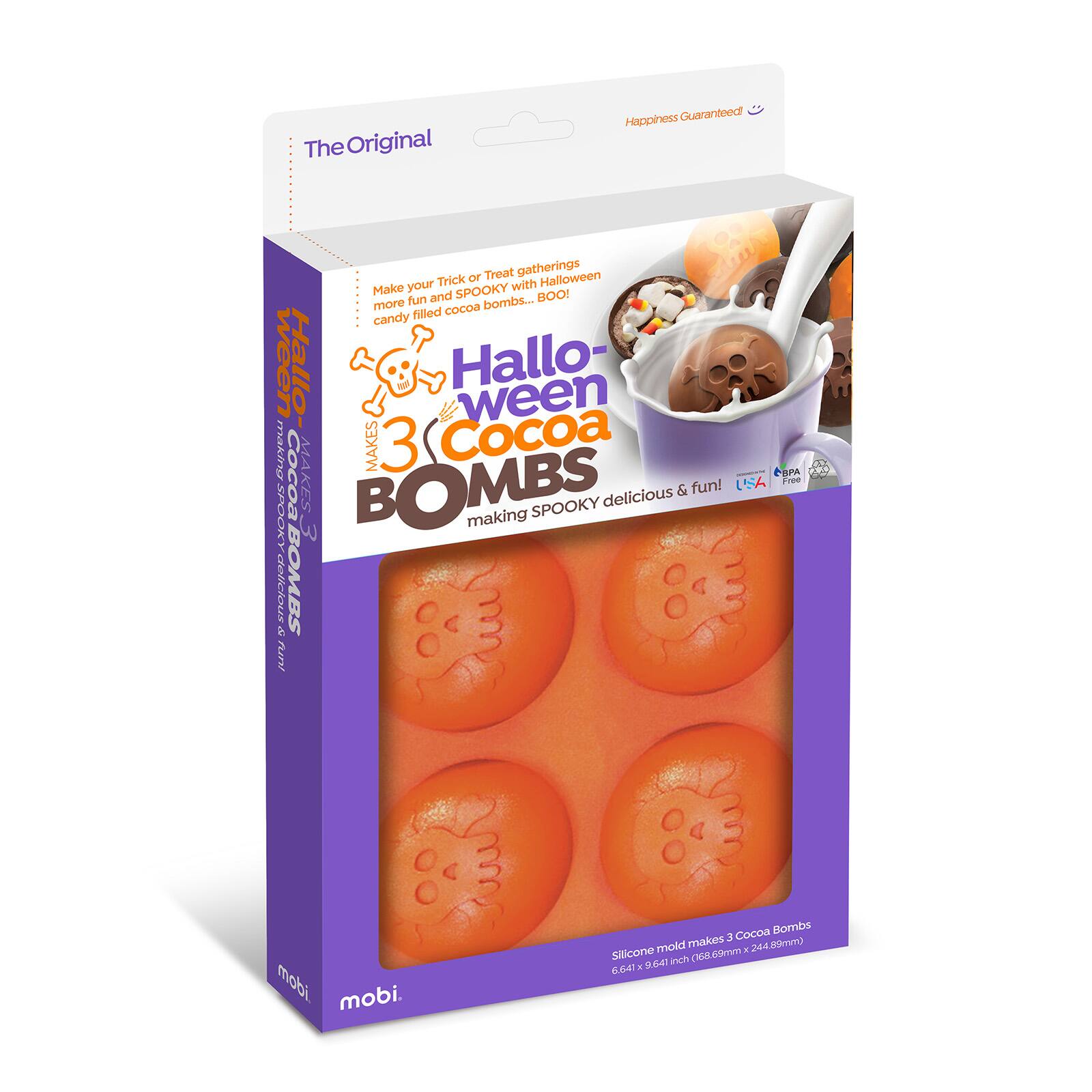 MOBI - Hot Chocolate Silicone Cocoa Bombs Molds, Halloween Skull - Orange price history on PriceWatchPro
