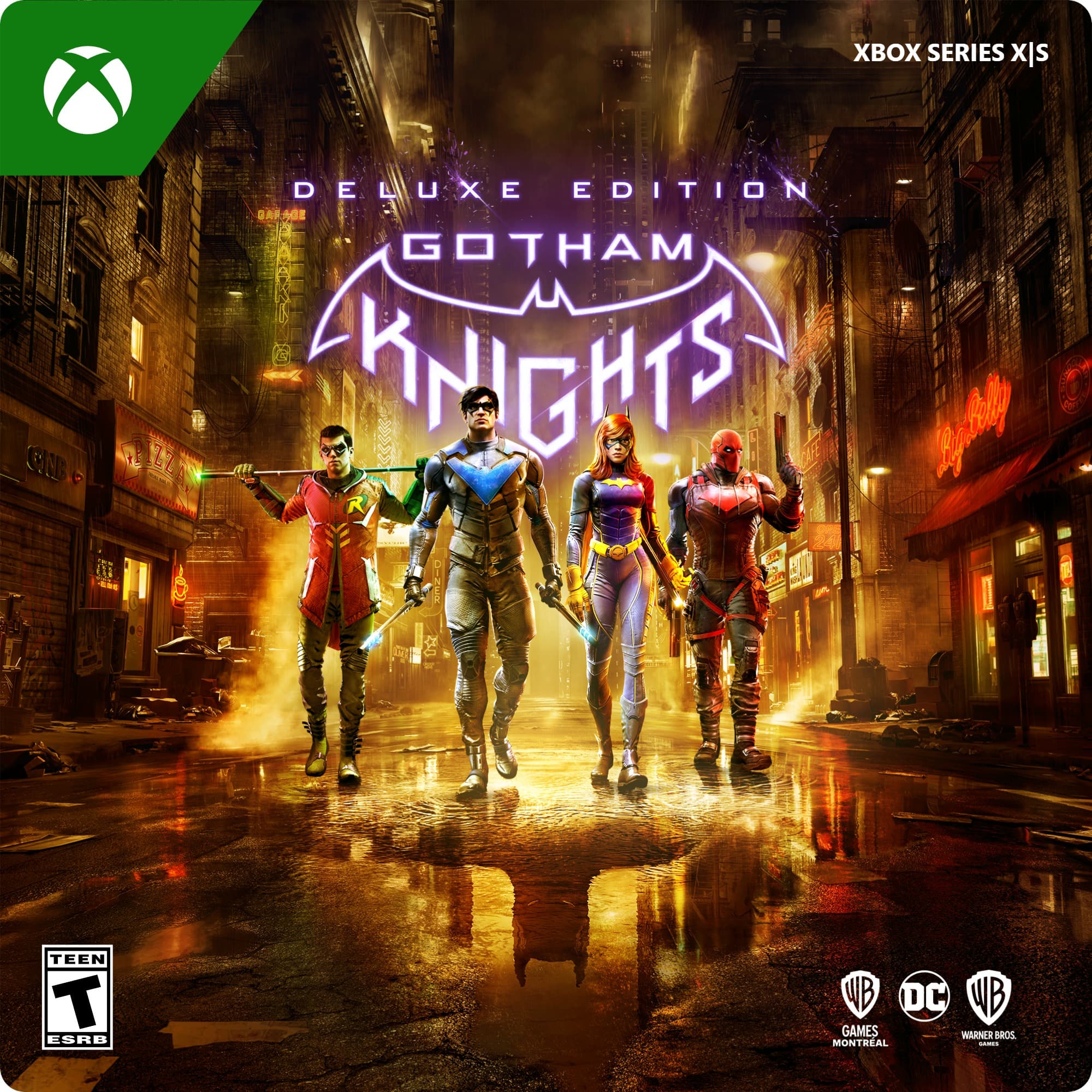 XOX Series slx GIN i CiM DELUXE EDITION DARAGE GOTHAM ARKHAM KNIGHTS Lil A A : T TEEN T ESRU WB DC GAMES WIIOR BROS MON TREAL -