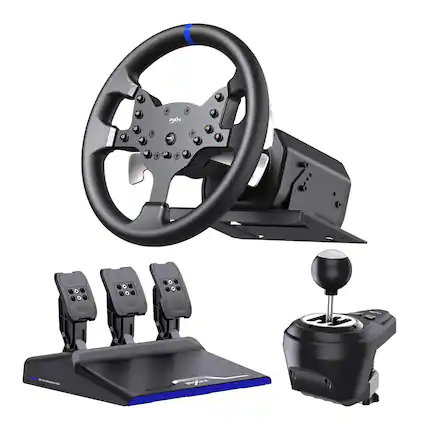 Front. PXN - PXN V99 Racing Wheel Real Force Feedback Steering Wheel w/ Pedals & Shifter 270/900° Detachable for PC PS4 Xbox One X|S - Black.
