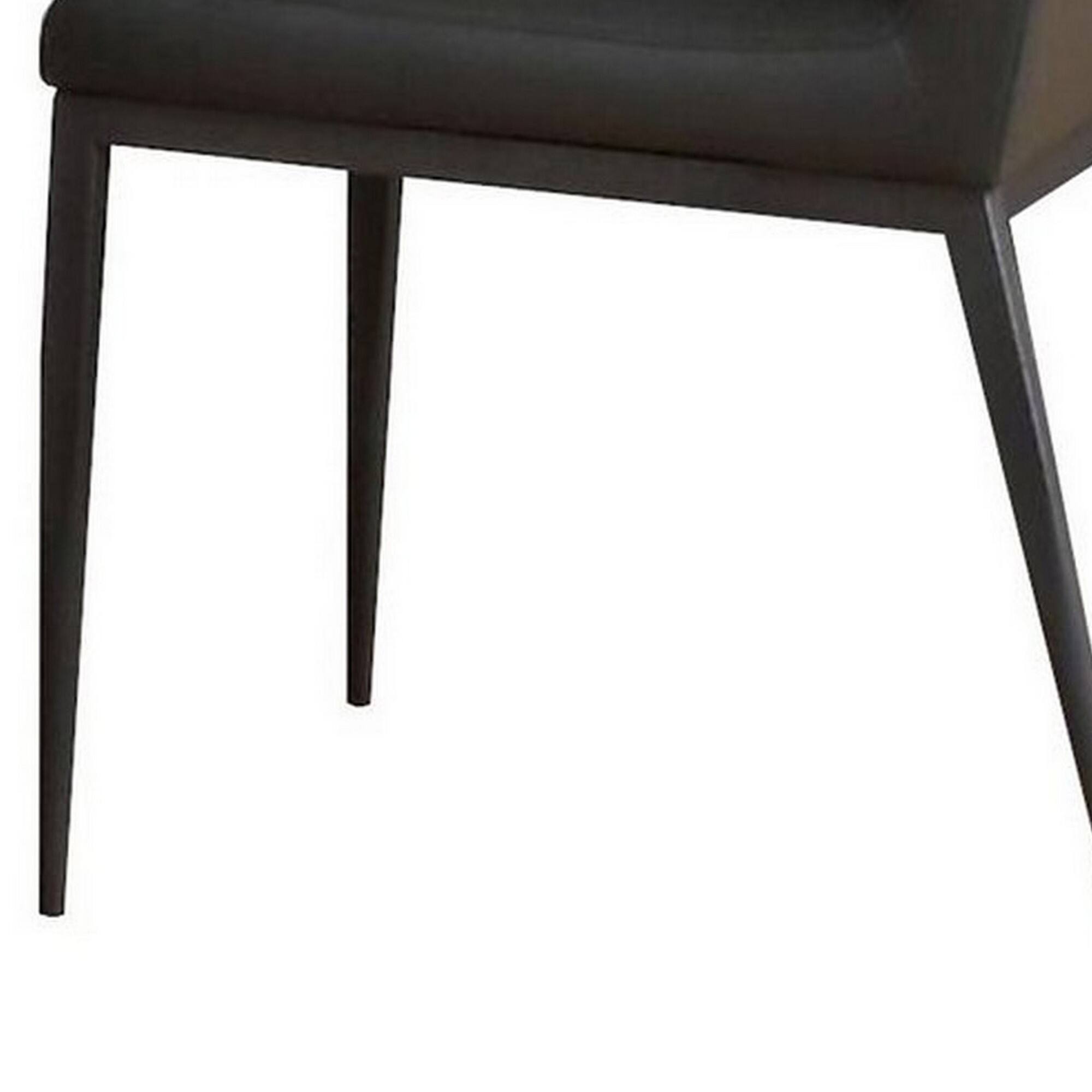 Alt View 3. Manhattan Lane - Chair with Faux Leather and Sleek Metal Legs - Gray.