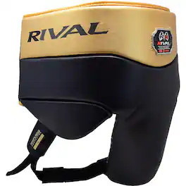 RIVAL - Boxing Professional Groin Protector with Laces - Large - Black/Gold