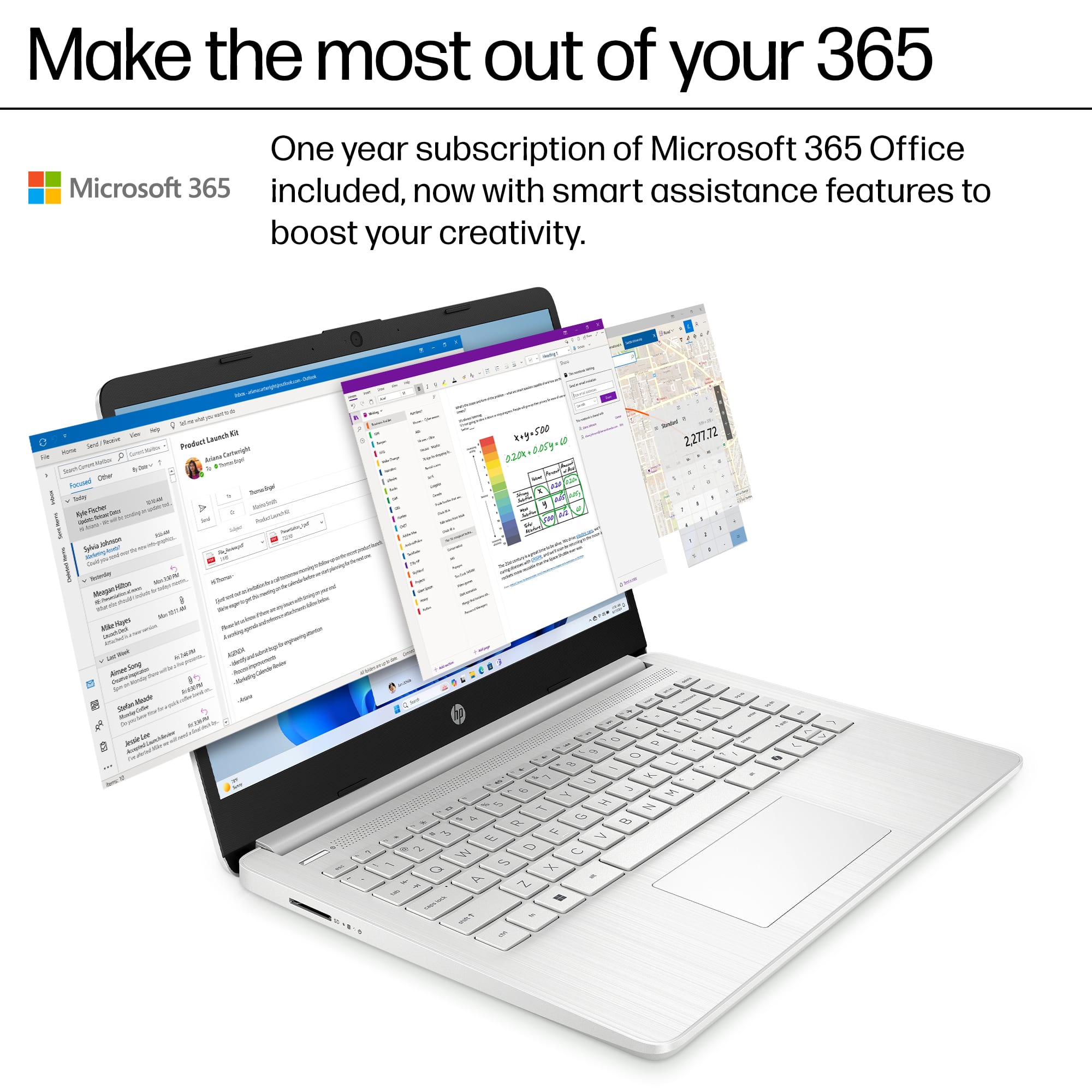 Make the most out of your 365 One year subscription of Microsoft 365 Office. Microsoft 365 included, now with smart assistance features to boost your creativity.