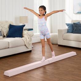 Best Choice Products - 8ft Folding Floor Balance Beam 2-Panel for Gymnastics Practice, Exercise - Smoky Quartz