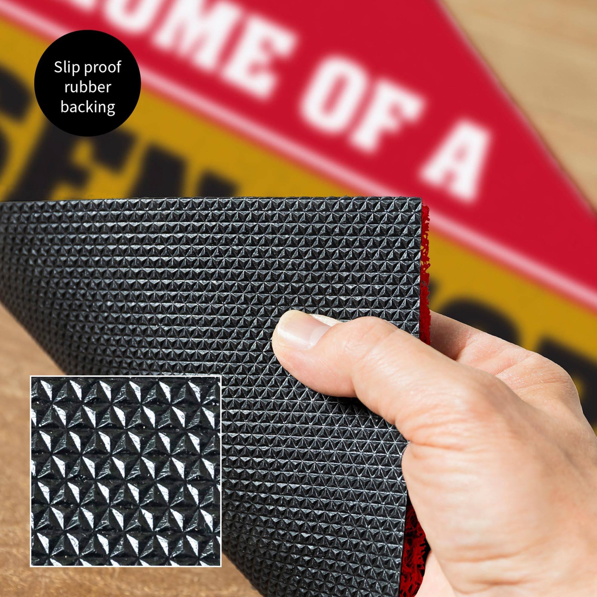 Slip proof rubber backing