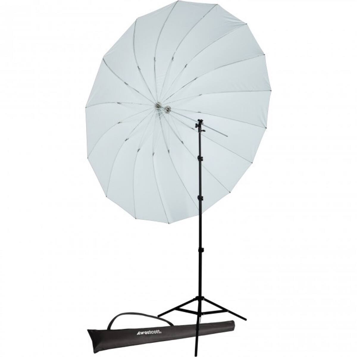 Alt View 9. Westcott - Westcott 7' Parabolic Umbrella White/Black w/Streaklight Umbrella Kit.