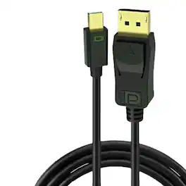 Home Collection - Mini DisplayPort to DisplayPort Cable – 15ft (Mini DP to DP Adapter Cord for Monitor, Laptop, and PC)