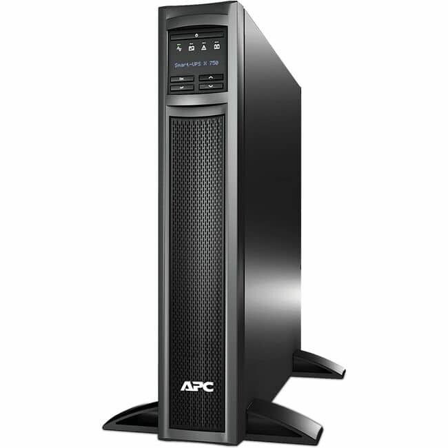 APC - Smart-UPS X, Line Interactive, 750VA, Rack/tower convertible 2U, 120V, 8x 5-15R NEMA, SmartConnect port+NMC - Black