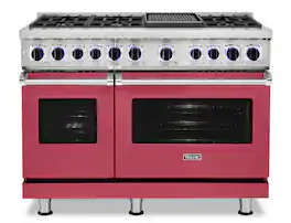 Viking - 48"W./24"D. Dual Fuel Sealed Burner Range-6 Burners/Griddle - Valentine