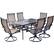 Front. Hanover - Monaco 7-Piece Patio Dining Set with Six Swivel Rockers and a 68 x 40 in. Dining Table - Tan/Bronze.