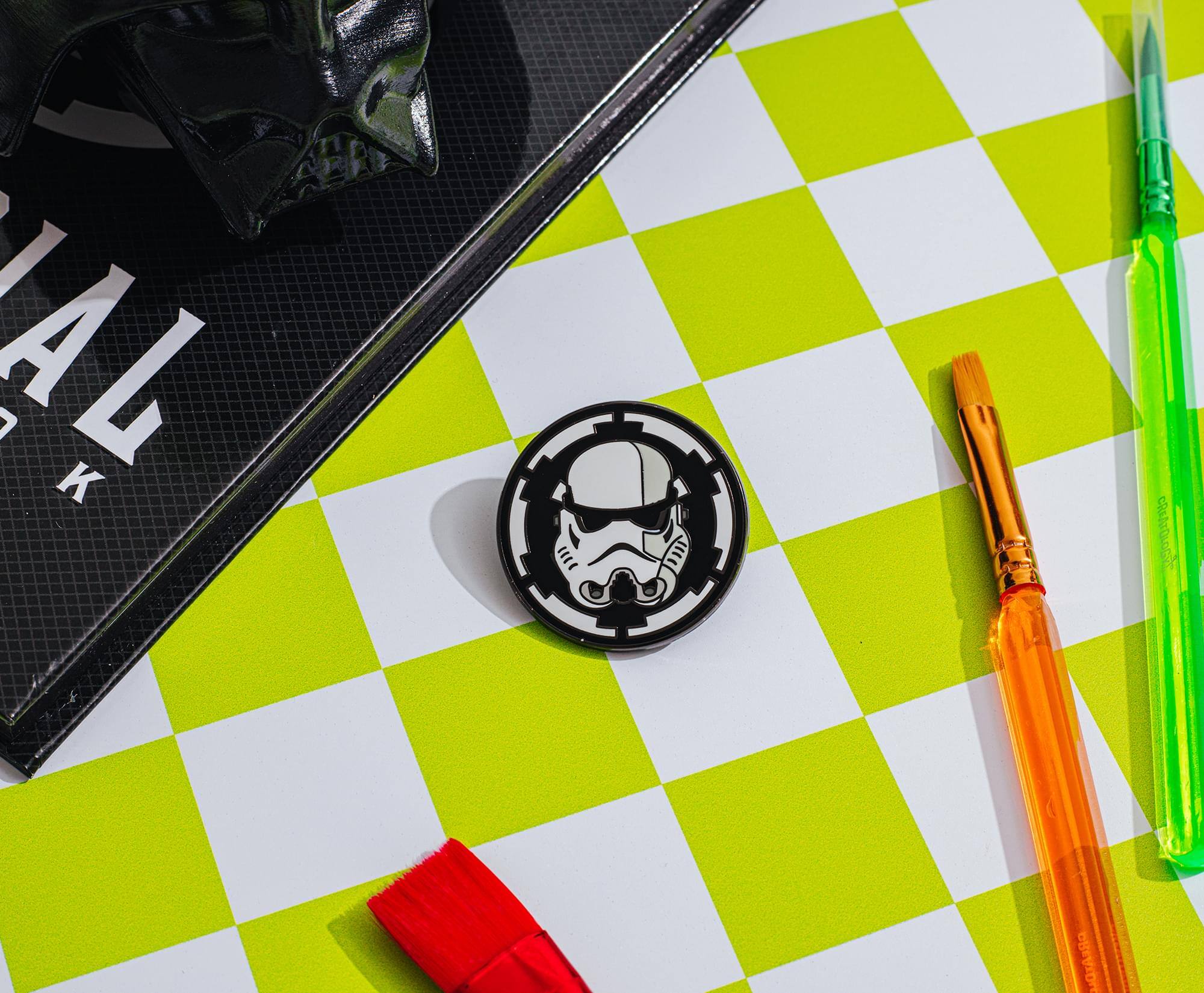 Alt View 3. SalesOne LLC - Star Wars Imperial Stormtrooper Enamel Pin - White/Black.