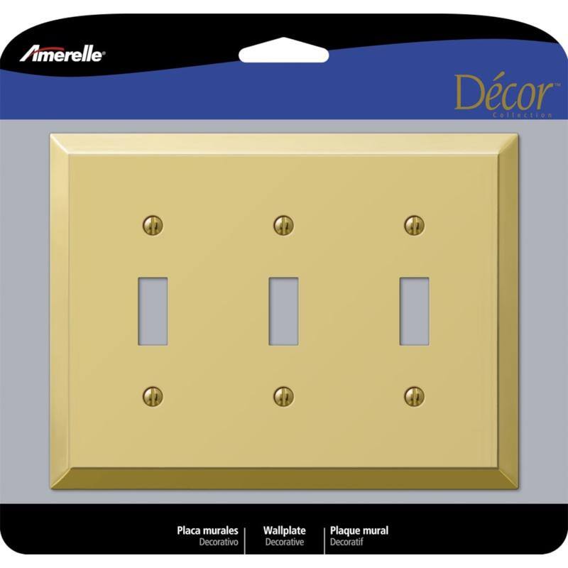 AMERELLE - Century Polished 3 gang Stamped Steel Toggle Wall Plate 1 pk - Brass price history on PriceWatchPro