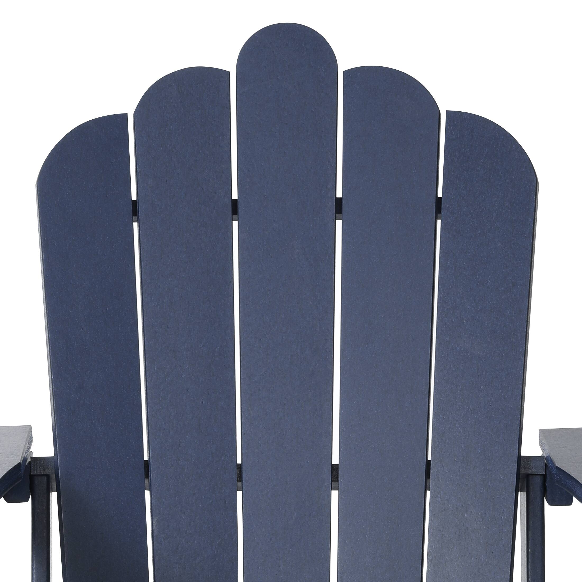 Alt View 2. WestinTrends - WestinTrends Highland Outdoor Patio HDPE Adirondack Chairs With Cup Holders (Set of 8) - Navy Blue.
