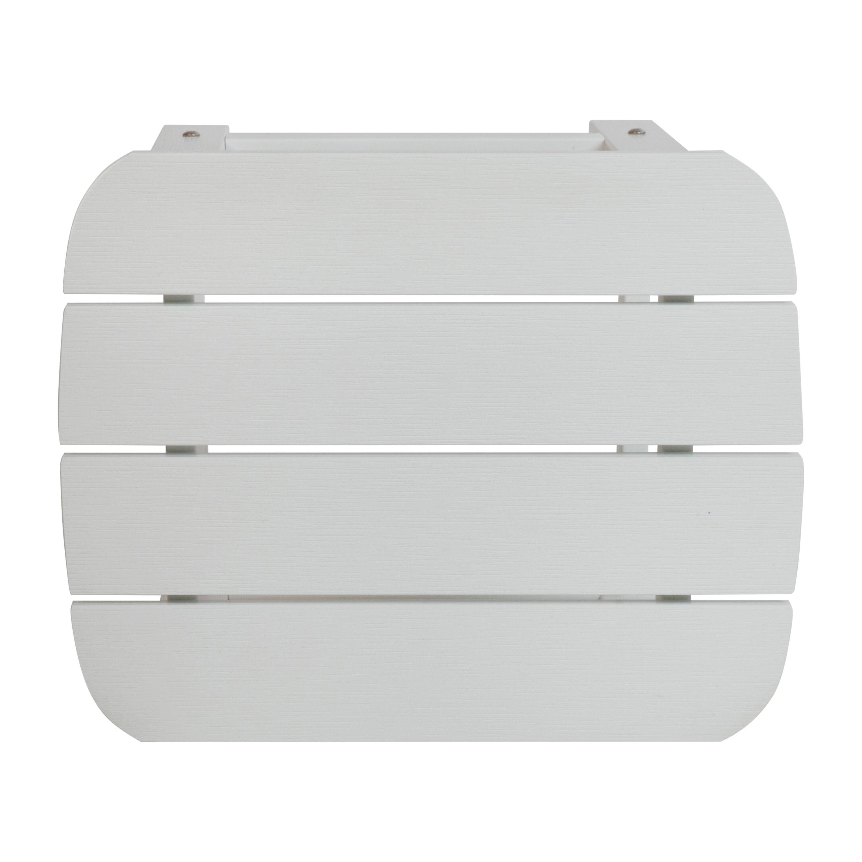 Alt View 7. Emma + Oliver - Hammond Indoor/Outdoor Polyresin Adirondack Side Table for Porch, Patio, or Sunroom - White.