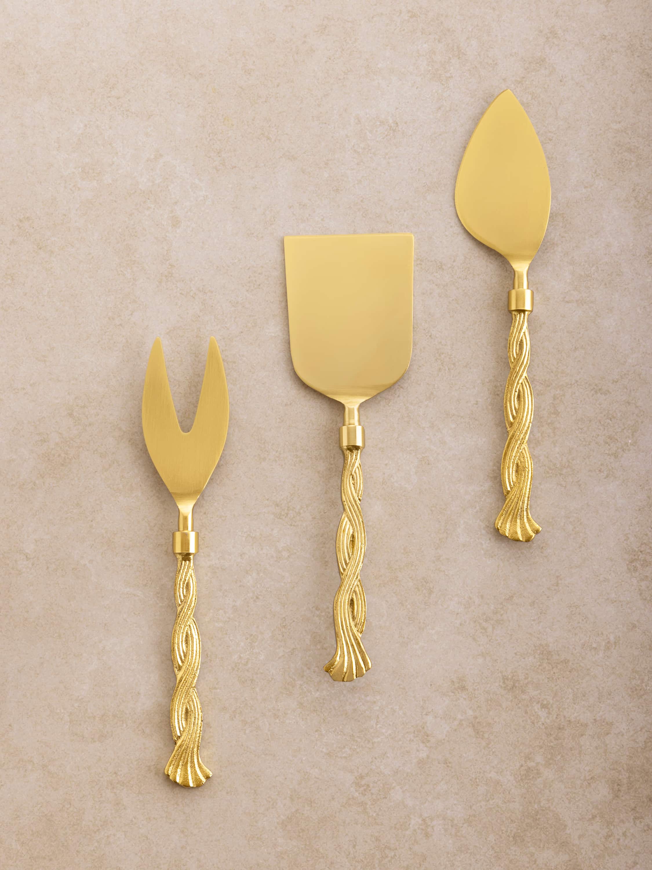 GAURI KOHLI - Santiago Cheese Knives - Matte gold