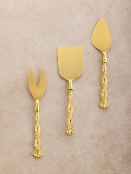 GAURI KOHLI - Santiago Cheese Knives - Matte gold