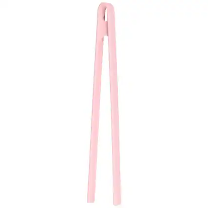 Front. Unique Bargains - 1pc 11.4" Silicone Toast Tongs, Heat-Resistant Kitchen Utensil for Toaster, Salad, BBQ & Bacon - Pink.