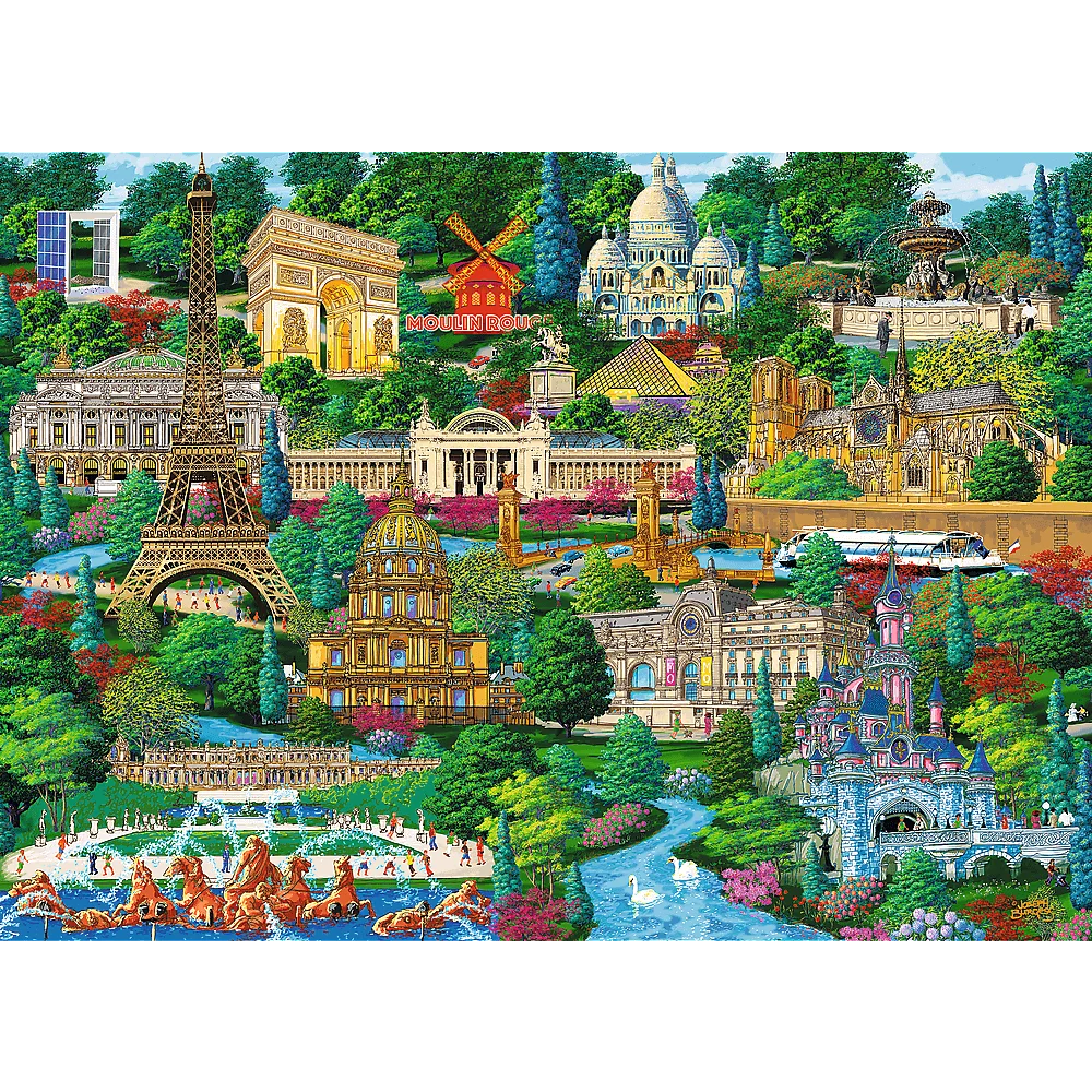 Angle. Trefl - Trefl Wood France - Famous Places 1000 Piece Wooden Puzzle.