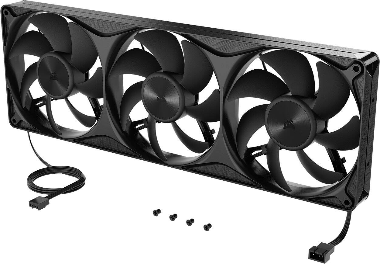 Alt View 2. CORSAIR - CORSAIR RS360 II Unified Frame PWM Fans - Black.