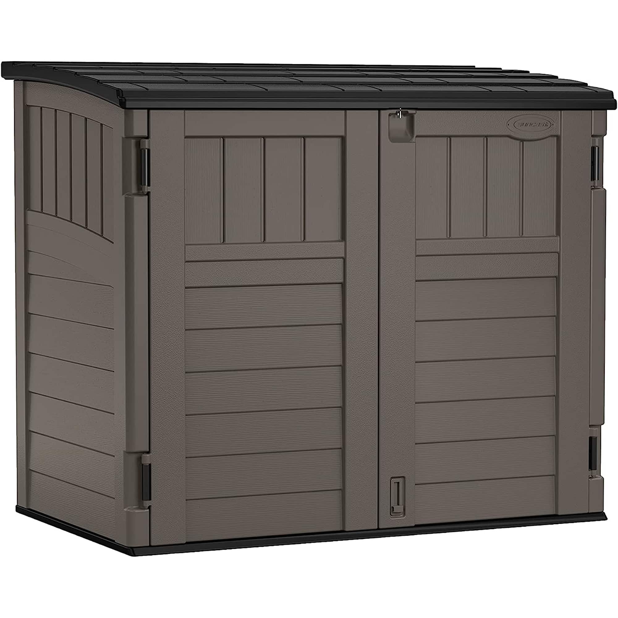 Suncast - Horizontal 4 Foot x 2.5 Foot Outdoor/Garden Storage Shed - Stoney Grey