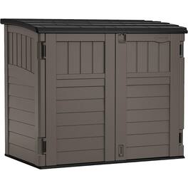 Suncast - Horizontal 4 Foot x 2.5 Foot Outdoor/Garden Storage Shed - Stoney Grey