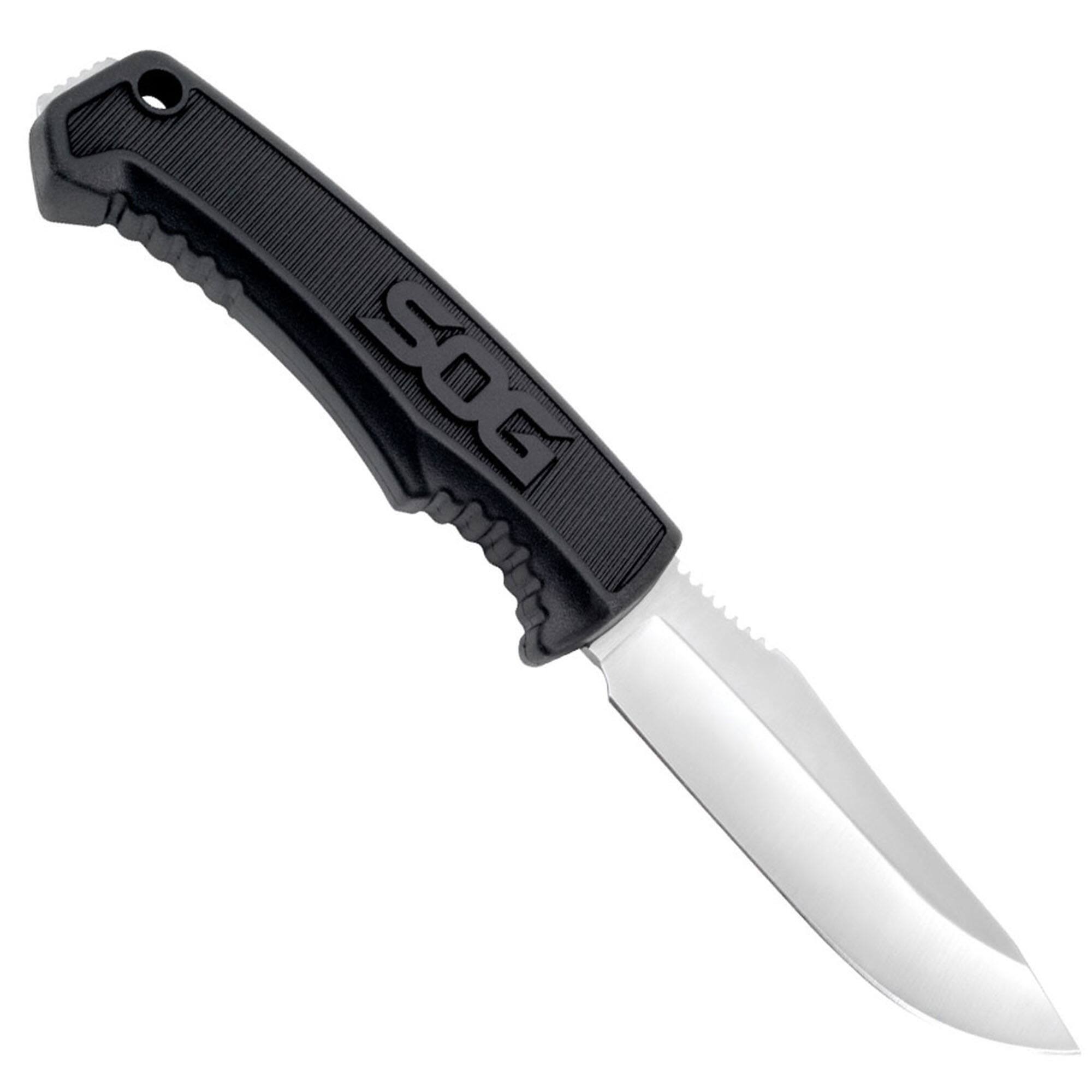 Alt View 3. SOG - SOG Field Knife with 4" Fixed Satin Finish Blade and Black Sheath - Black.