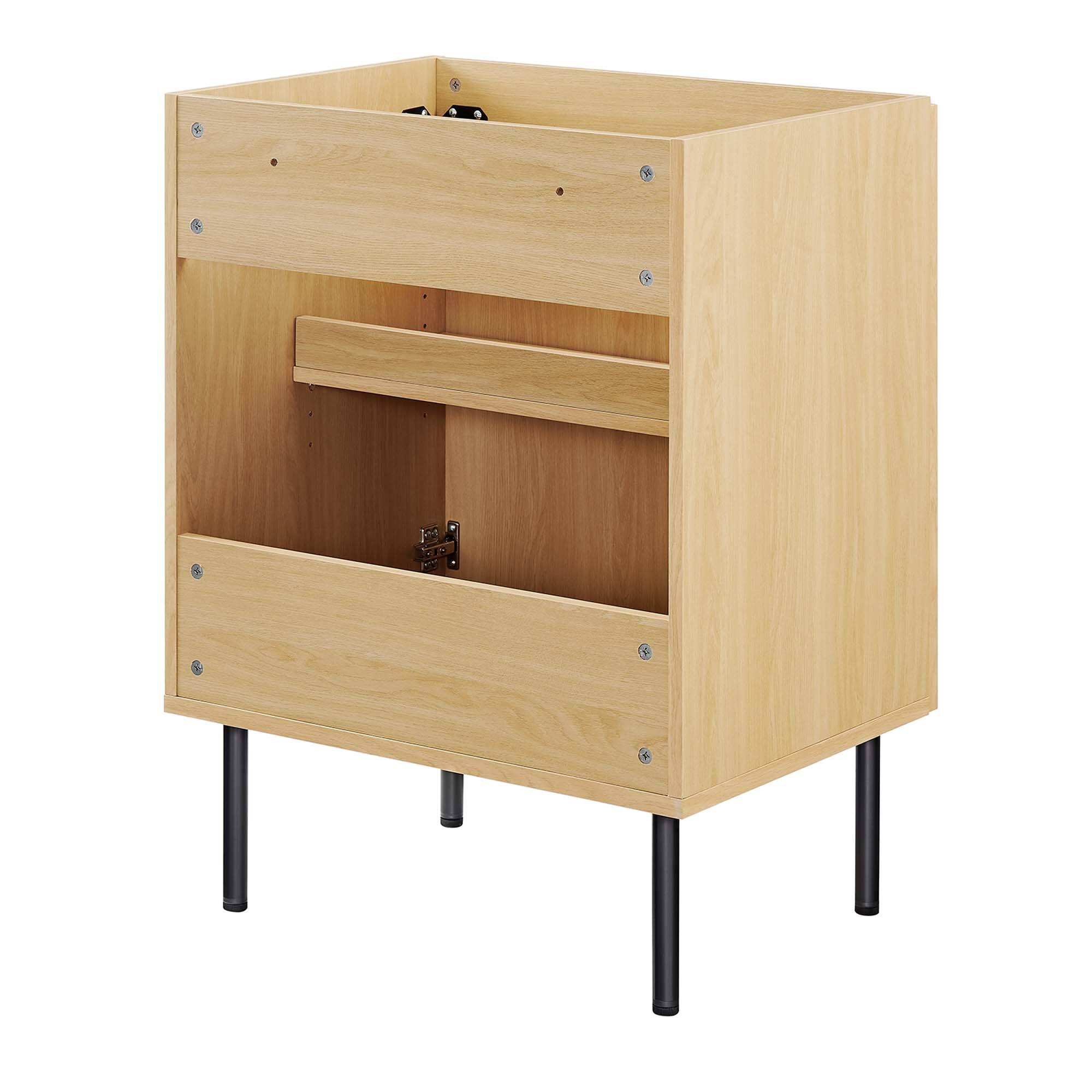 Alt View 2. Modway - Chaucer Bathroom Cabinet Basin Not Included by Modway - Oak.