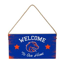Evergreen Enterprises - Boise State Broncos 6" x 11" Welcome Home Wood Wall Sign with Rope Hanger - Multicolor