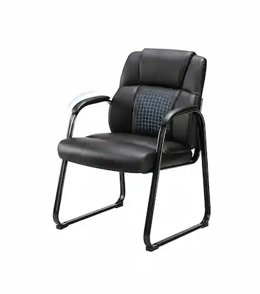 Front. AOITUN - Waiting Room Guest Chair Set of 2 - Comfortable Arm Chairs for Office & Home - Black.