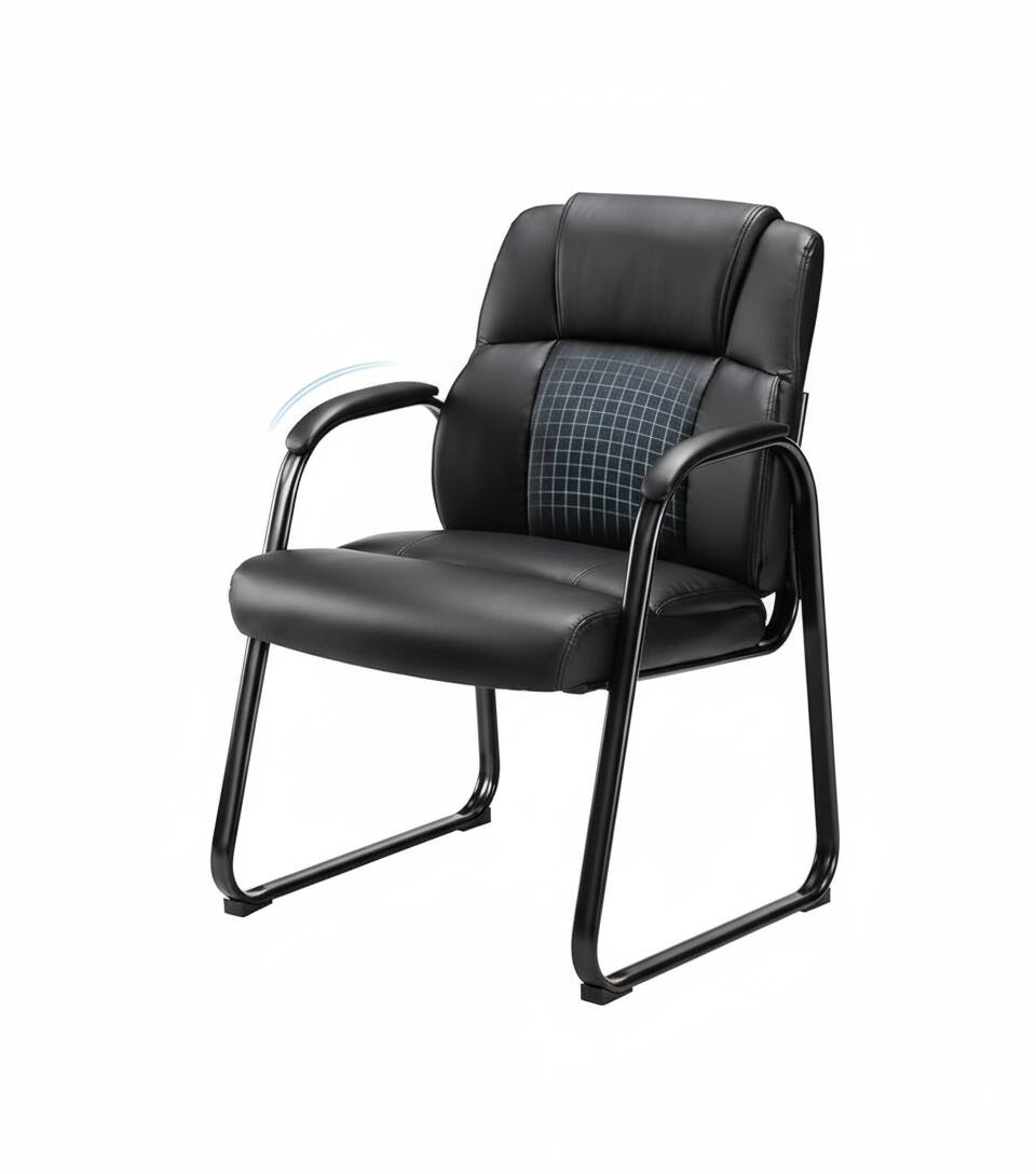 Front. AOITUN - Waiting Room Guest Chair Set of 2 - Comfortable Arm Chairs for Office & Home - Black.