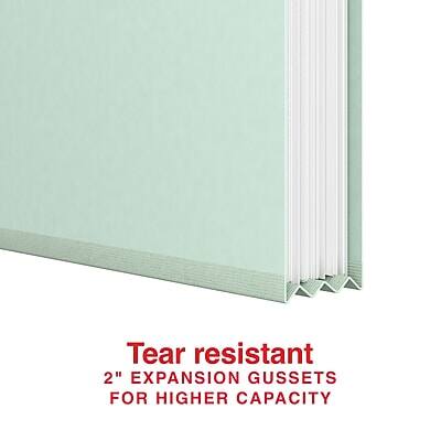 Tear resistant  
2" EXPANSION GUSSETS FOR HIGHER CAPACITY