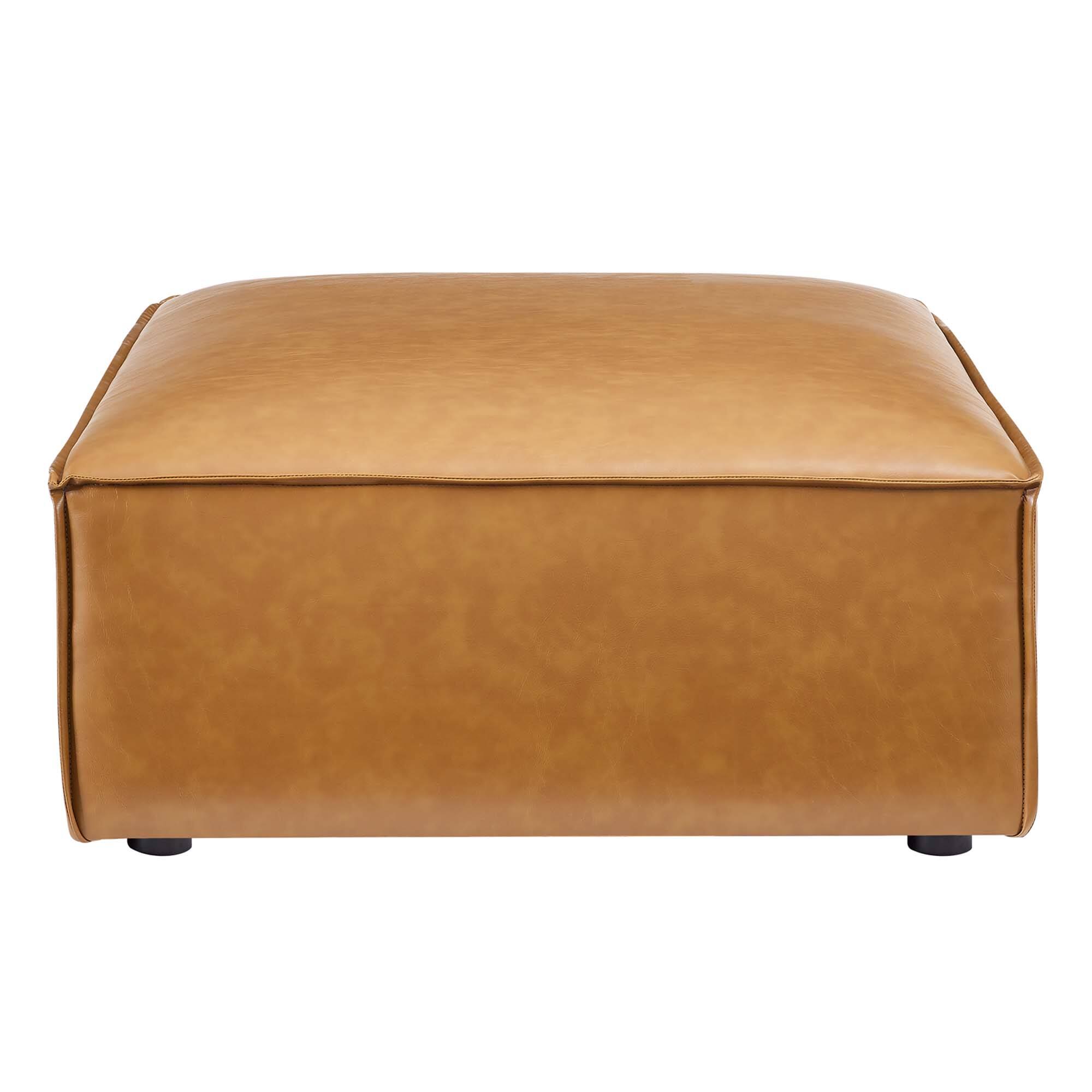 Alt View 2. Modway - Restore Vegan Leather Ottoman by Modway - EEI-4496-TAN.