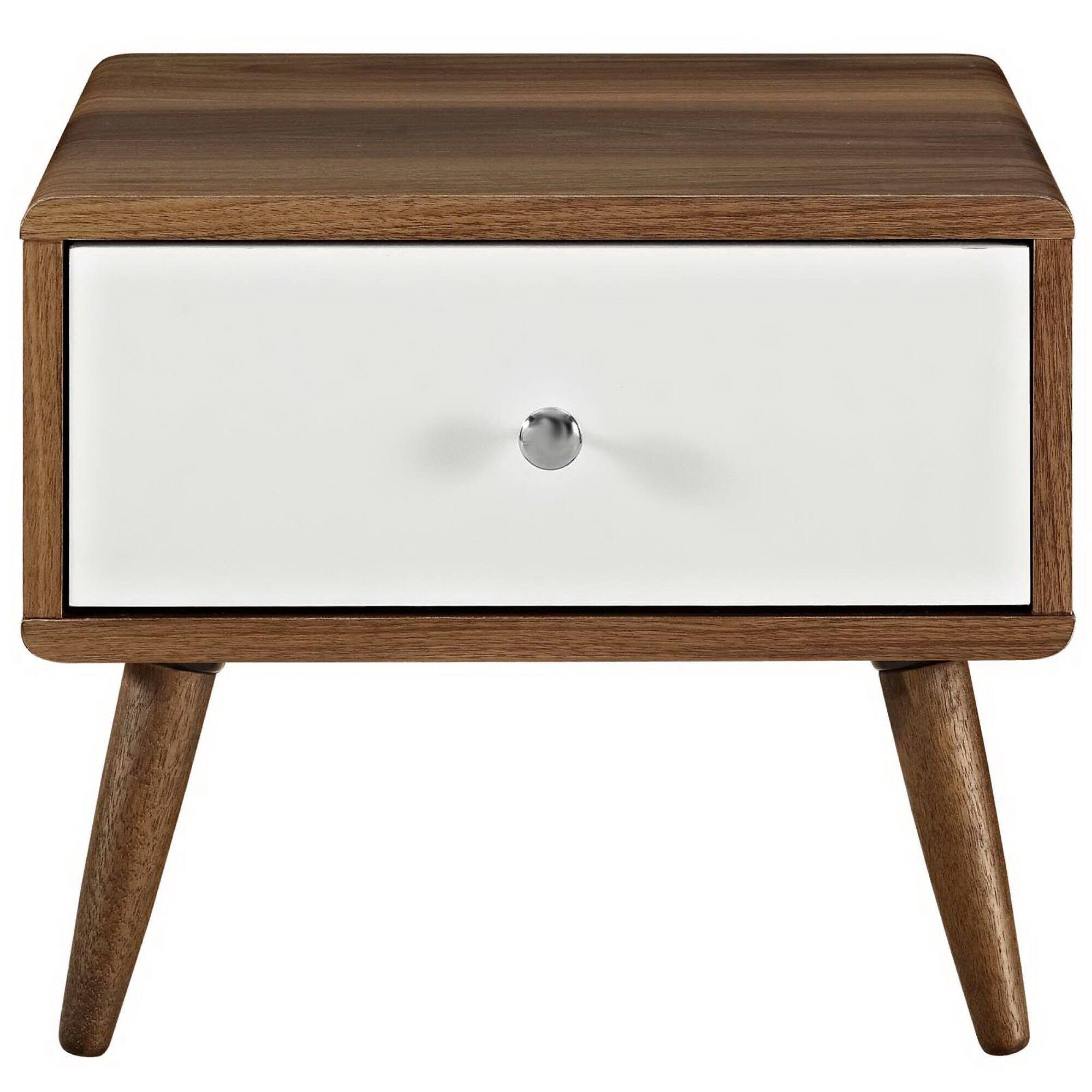 Back. Modway - Transmit Nightstand by Modway - Walnut White.