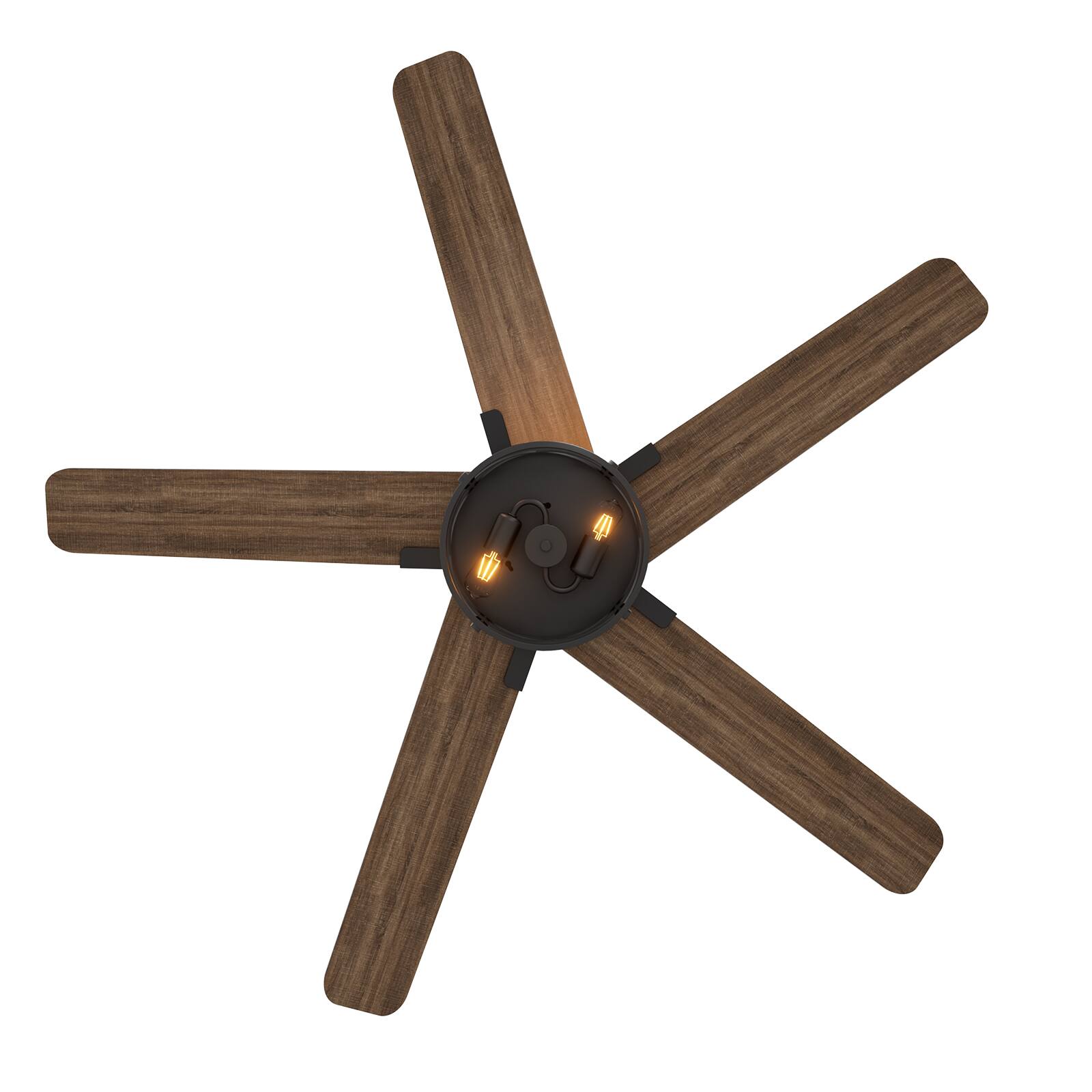 Alt View 6. Siljoy - 52-inch Modern Farmhouse Cage Flush Mount Fan with Light APP & Remote Control for Indoor Covered Patio - Matte Black.