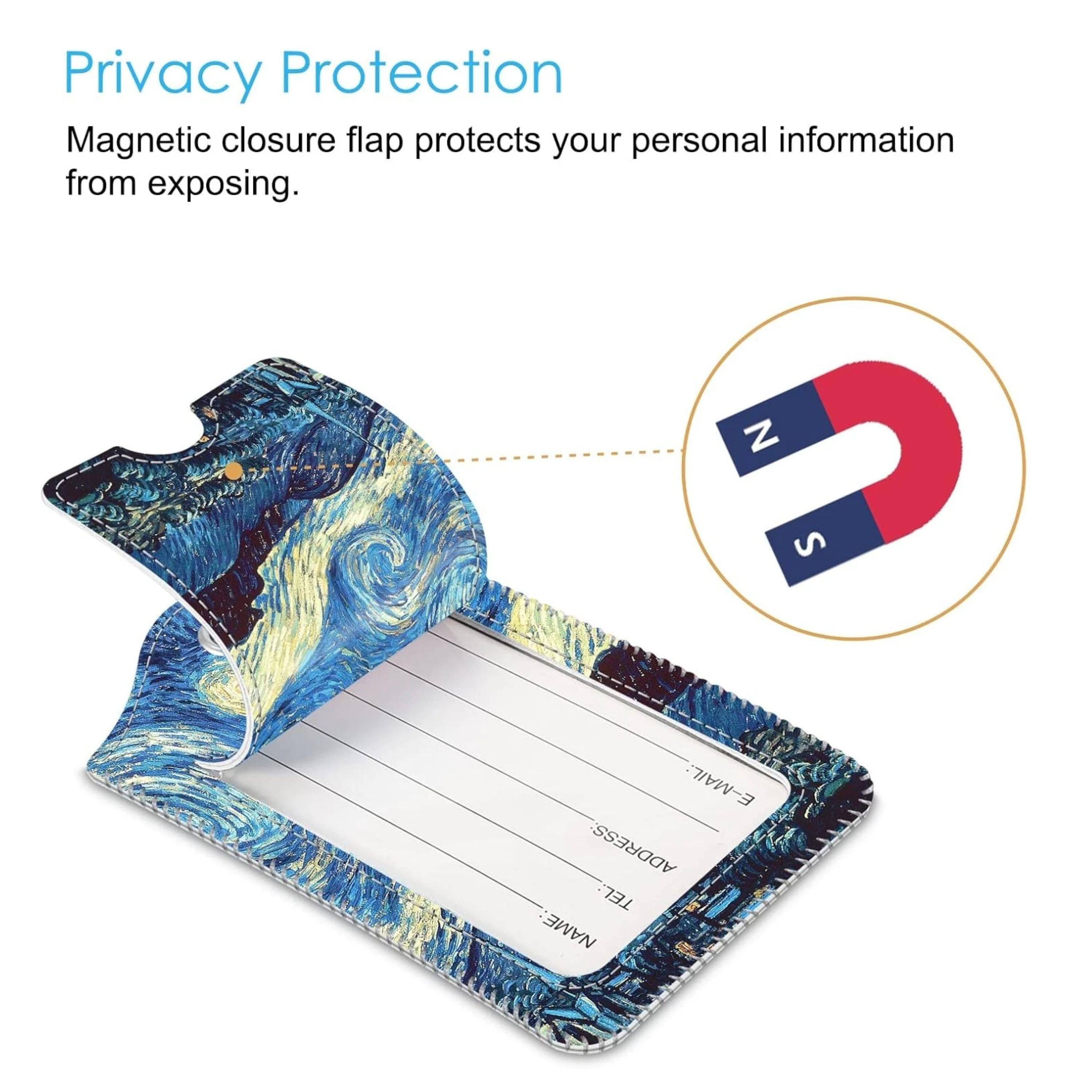 Privacy Protection  
Magnetic closure flap protects your personal information from exposing.  

E-MAIL:  
ADDRESS:  
TEL:  
NAME: