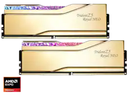 G.SKILL - Trident Z5 Royal Neo 32GB (2x16GB) DDR5 8000MHz Desktop RAM F5-8000J3848H16GX2-TR5NG - Gold