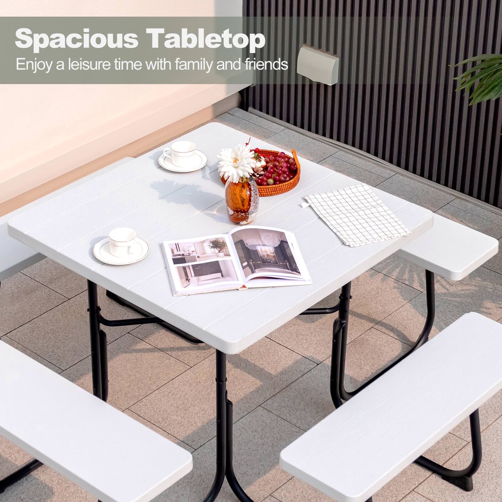 Spacious Tabletop  
Enjoy a leisure time with family and friends