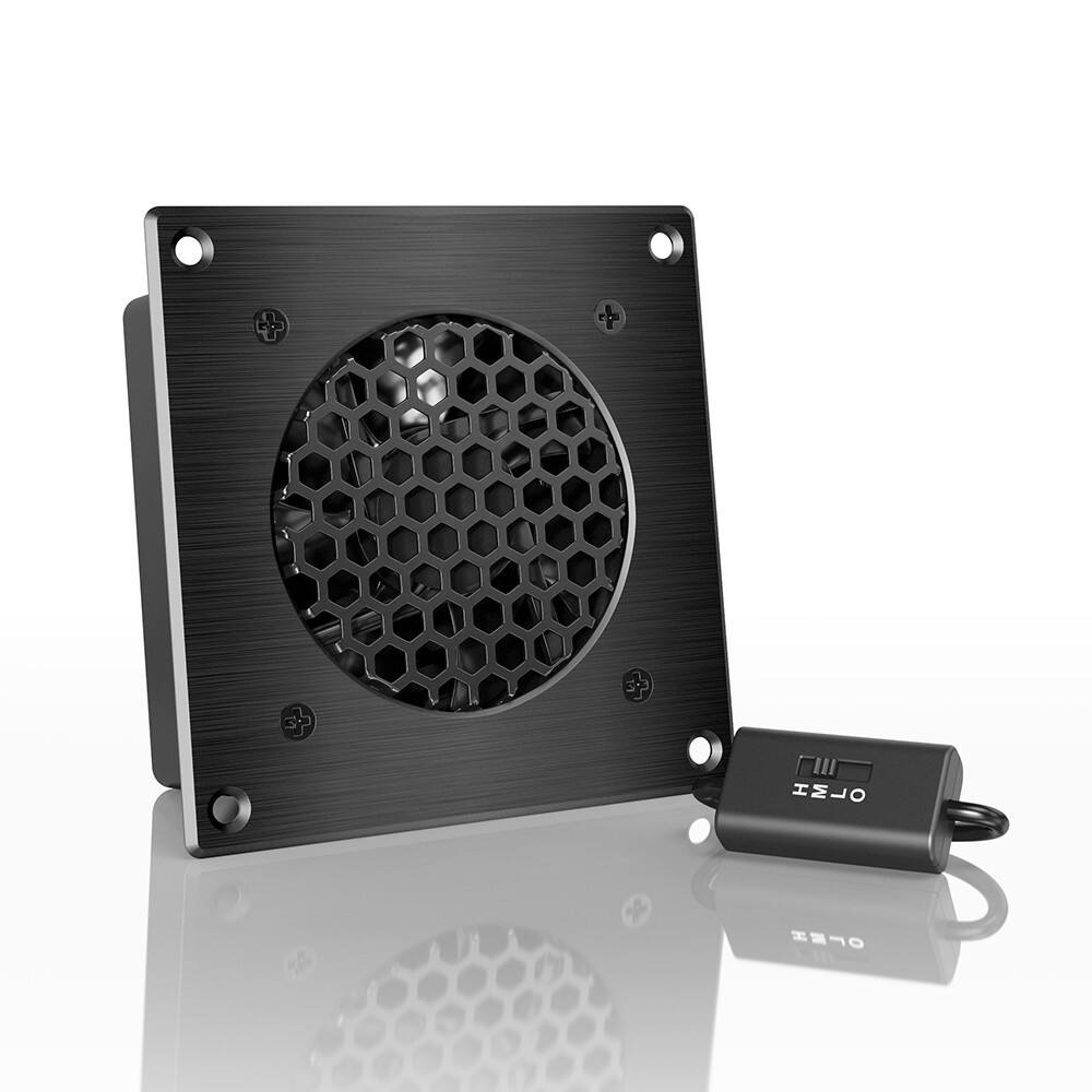 AC Infinity - AIRPLATE S1, Quiet Cabinet Cooling Fan 4" with Speed Controller - Black