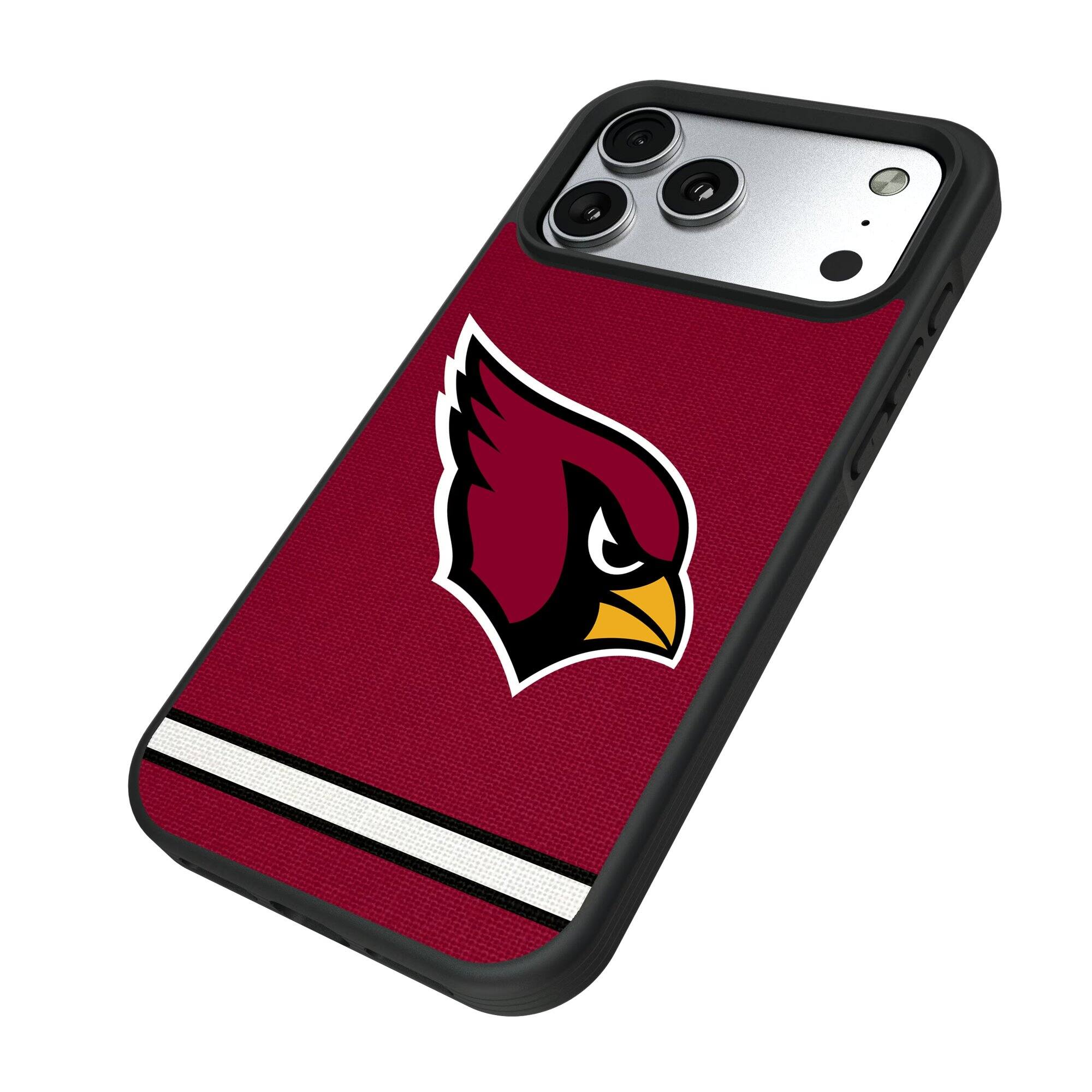Alt View 1. Keyscaper - Arizona Cardinals iPhone Stripe Design Bump Case - 13 mini - Multicolor.