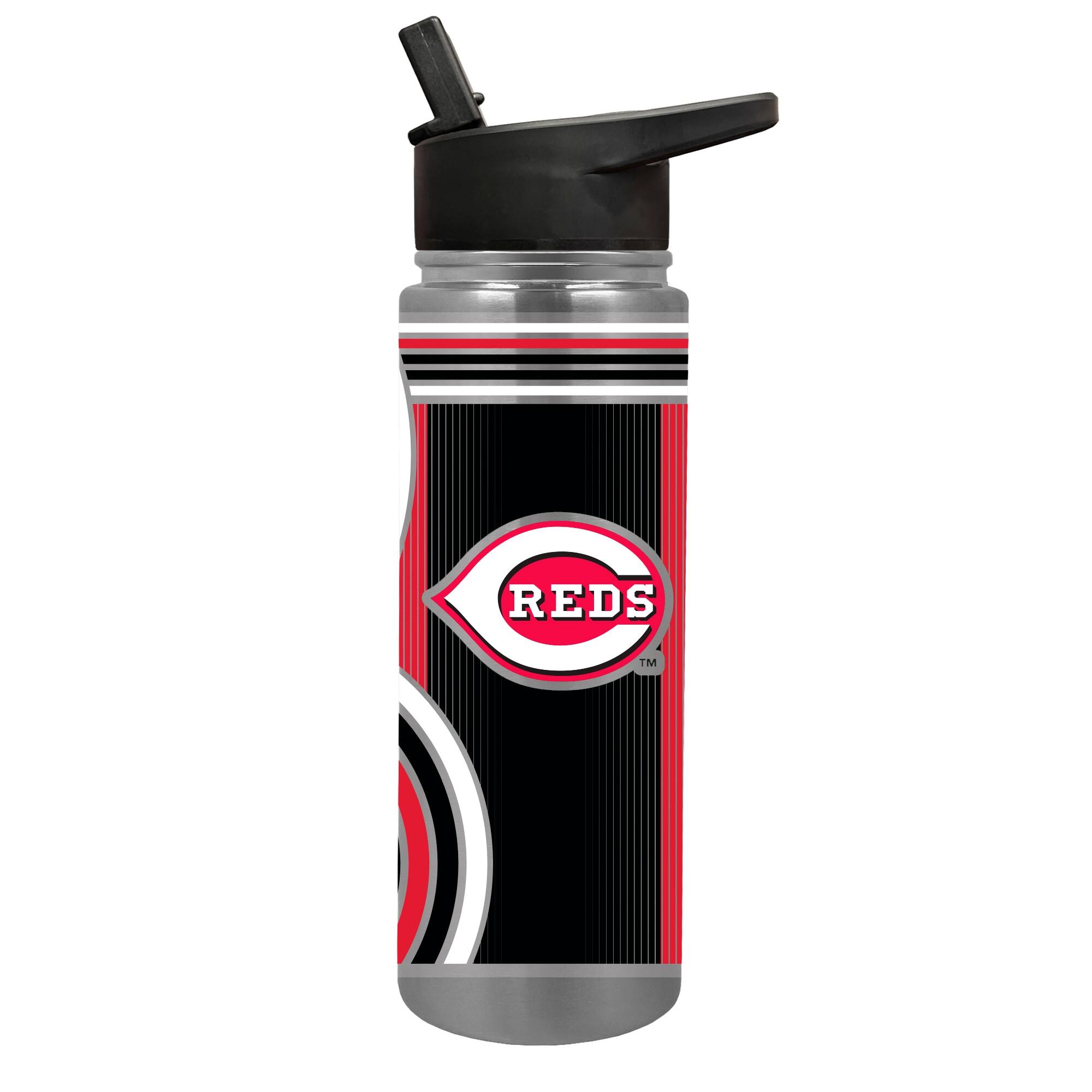 Front. Great American Products - Cincinnati Reds 24oz. Cool Vibes Jr. Thirst Hydration Water Bottle - Multicolor.