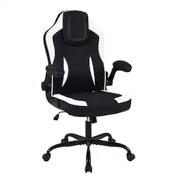 WELLFOR - Ergonomic Computer Office Chair with 90° Flip-up Armrests - Black