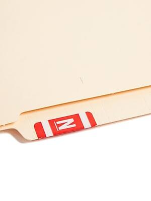 Alt View 2. Smead - Smead AlphaZ ACCS Color-Coded Alphabetic Labels, N, Green/White, 100/Pk (67184) - Red.