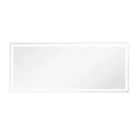 LOVMOR - 72 x 30 Inches Tempered Glass LED Bathroom Mirror with Anti-Fog & 3-Color Dimmable Lighting - Silver - Front_Zoom