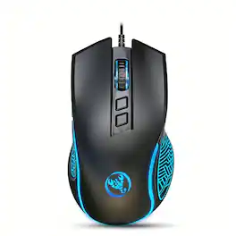 SKRAN - Wired Gaming Mouse, 7-Color LED Backlit, 3600 DPI Adjustable, Ergonomic Wired Mouse for PC/Laptop,for Gamers & Workers - Wired - Black