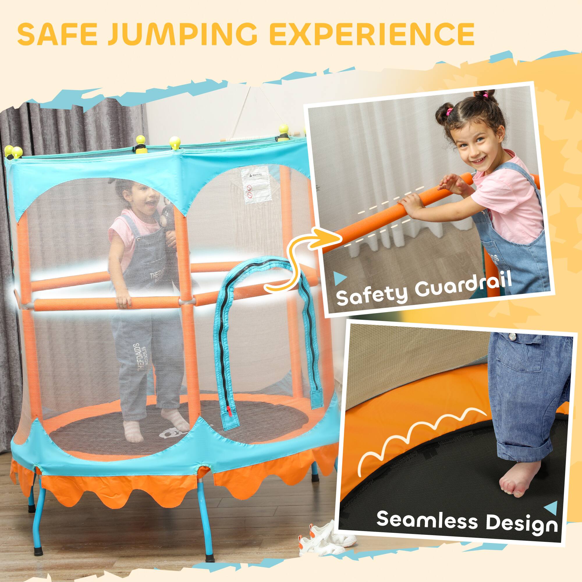SAFE JUMPING EXPERIENCE

Safety Guardrail

Seamless Design