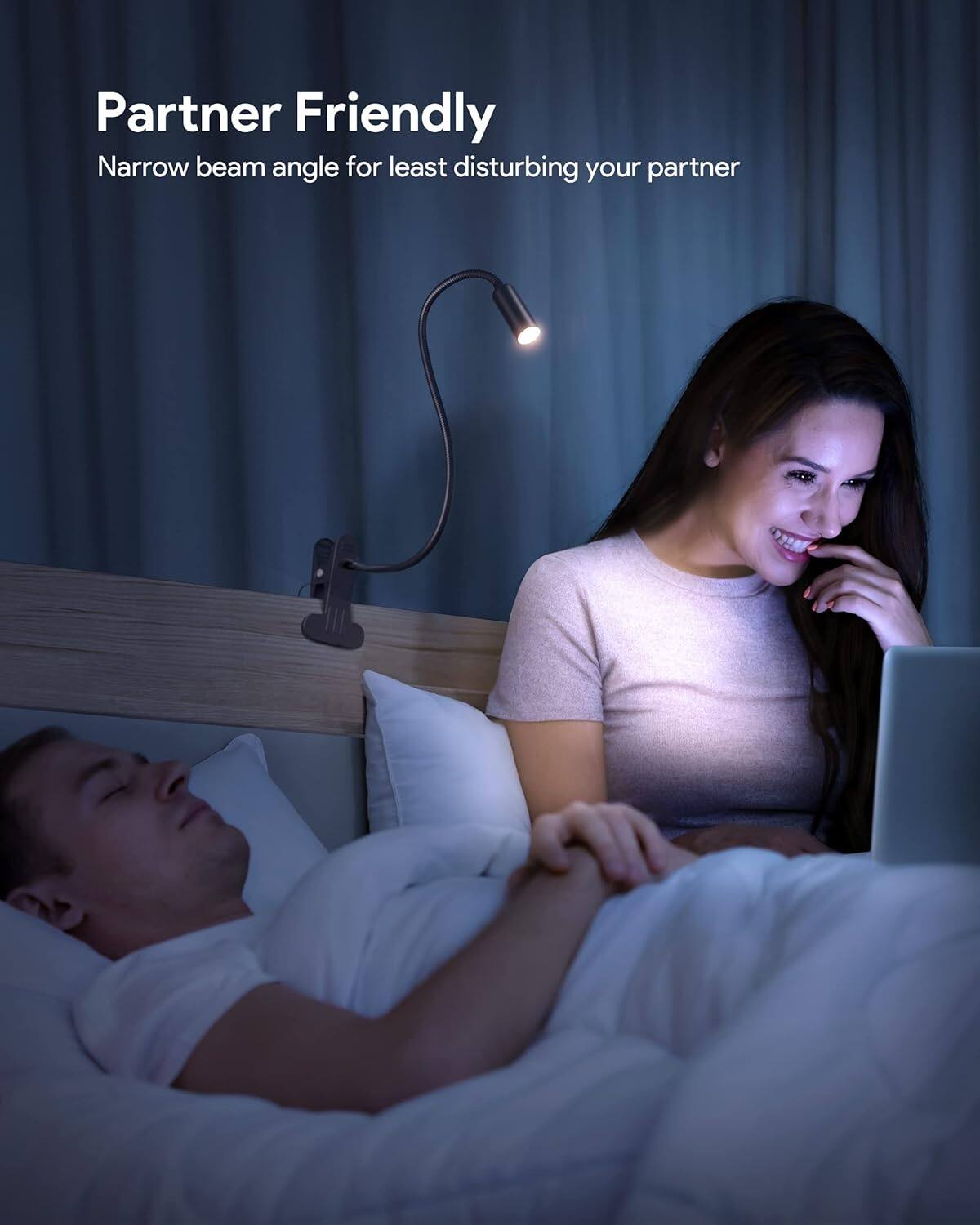 Partner Friendly  
Narrow beam angle for least disturbing your partner